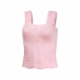 thumbnail image 4 of LSLJS Womens Summer Solid Tank Tops Neck Crop Tops Flower Spring Going Out Tops Slim Crop Cami Wide Straps Sleeveless Shirts Top, Womens Tank Tops, 4 of 9