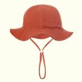thumbnail image 2 of Besolor Infant Toddler Baby Sun Hat Adjustable Sun Protection Cotton Bucket Hat Wide Brim Summer Beach Caps, 2 of 4