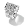 thumbnail image 1 of CUITING Hip Hop Full 5A Zircon Square Casting Rings 18K Real Gold Plated Delicate Jewelry for Men-Gold-7, 1 of 8
