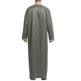 thumbnail image 3 of Men's Muslim Robe Retro Islamic Arab Kaftans for Men Eid Muslim Thobe Dubai Ramadan Daily Clothes, Muslim Shirt Robe with Pockets, 3 of 4