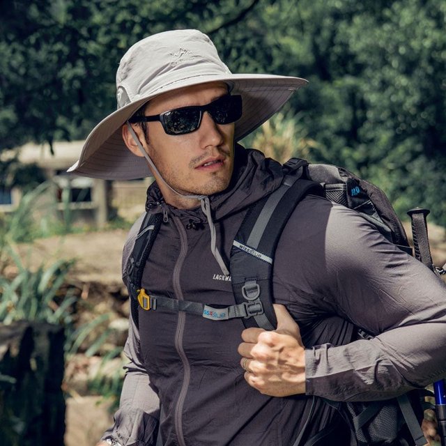 Men‘S Sun Protection Hat Wide Brim Fisherman‘S Hat For Fishing Hiking