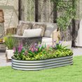 thumbnail image 3 of Outsunny Raised Garden Bed, 6' x 3' x 1' Galvanized Planter Box, Silver, 3 of 10