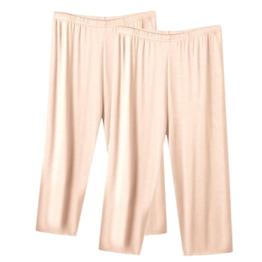 Cameland 2PC Cotton Capri Pajama Pants Womens Plus Size Elastic Waist Capris Cozy Soft Sleep Pjs Bottom Cropped Loungewear