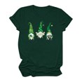 thumbnail image 4 of T-Shirt de la Saint-Patrick pour Femmes Mode Saint-Patrick Imprimé Col Rond Manches Courtes T-Shirt Décontracté Haut T-Shirts de la Saint-Patrick pour Femmes, 4 of 4