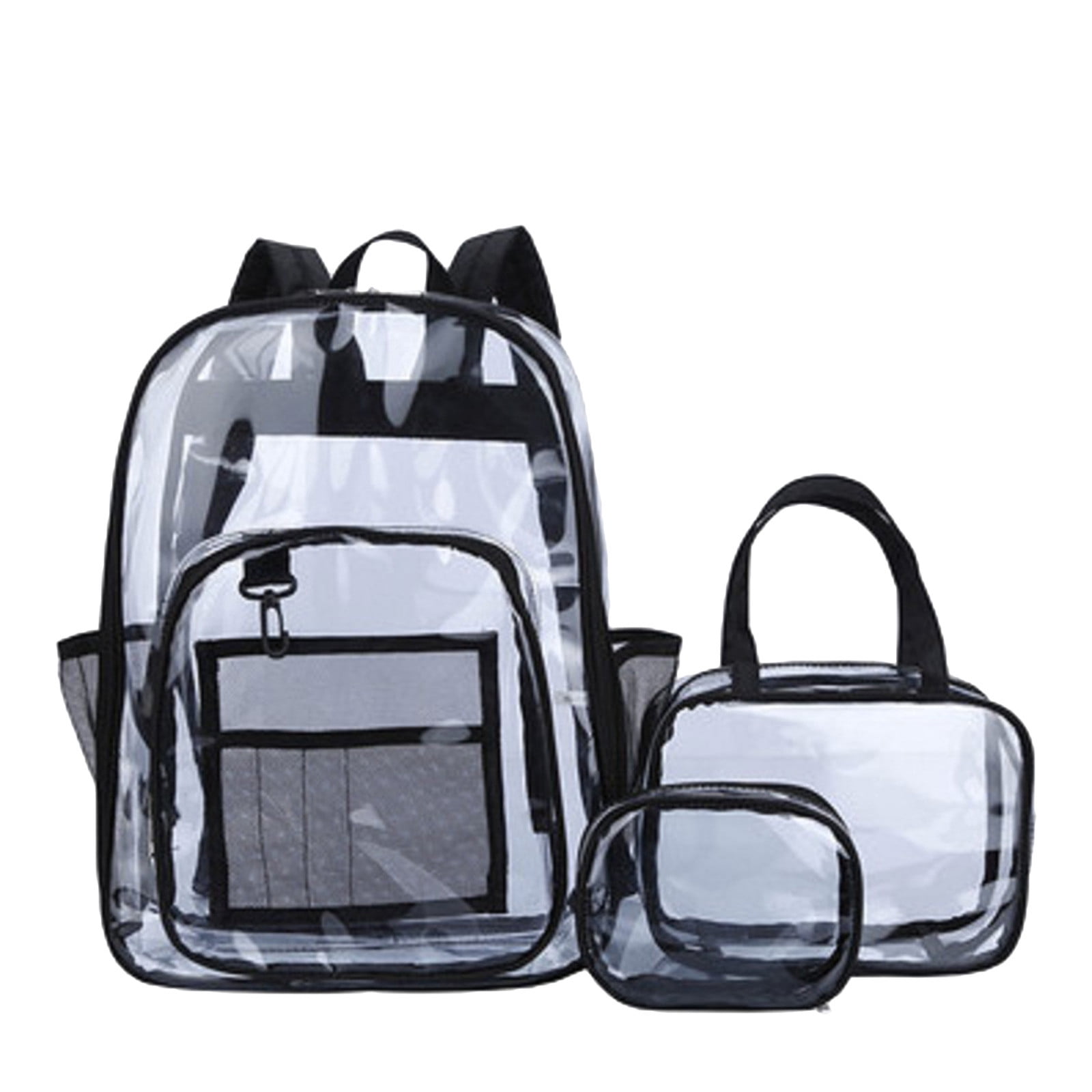 Wzzjkit Clear Backpack Virtual Reality Small Backpack Transparent Approved Stadium Beautiful Transparent Bag Small Work School Concert Travel Sports and Outdoor Backpack