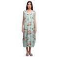 thumbnail image 1 of Moomaya Robe de Nuit d'Allaitement à Col Rond Imprimée pour Femmes en Coton, 1 of 5