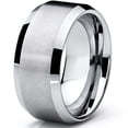 thumbnail image 2 of 10MM Men's Brushed Tungsten Carbide Wedding Band Ring, Comfort Fit, 2 of 6