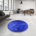 thumbnail image 4 of Ahgly Tapis Rectangulaire Lavable en Machine Intérieur Transitionnel Bleu Vif, 2 Pieds x 5 Pieds, 4 of 7
