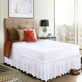 thumbnail image 2 of EIGTHTAIL Ruffled Grey King Size Bed Skirt  Dust Ruffle for King Bed with 15” Drop  Soft and Solid Microfiber  Classic Style  California King  Silver Gray Bedskirts, 2 of 6
