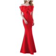 thumbnail image 2 of UPPADA Wedding Guest Dresses for Women One Shoulder Ruched Formal Evening Dress Wrap Ruffle Hem Dress Halter Bodycon Maxi Dress High Waist Party Prom Gown Cocktail Dress Deal of Day Today Only, 2 of 4