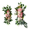 thumbnail image 3 of 2Pcs Artificial Flower Arch Decor Green Leaves Artificial Floral for Arbor Front Pink, 3 of 8
