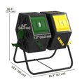 thumbnail image 3 of Outsunny Composteur de 34,5 Gallons, Bac à Compost à Double Chambre, Jaune et Vert, 3 of 9