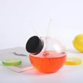 thumbnail image 4 of Maoww Verres à Cocktail Verres à Vin et Jus Transparents avec Double Paille pour Design de Boule de Bar, 4 of 8
