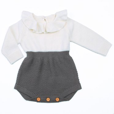Fashion Newborn Baby Girl Clothing Rompers Wool Knitting Tops Long Sleeve Romper Warm Outfits Baby Girls Clothes