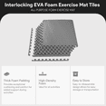 thumbnail image 2 of BalanceFrom Puzzle Exercise Mat with EVA Foam Interlocking Tiles, Gray, 2 of 9