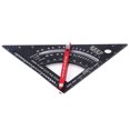 thumbnail image 1 of Règle Triangulaire pour Menuiserie, Angle Réglable en Alliage d'Aluminium, Échelle Précise avec Goniomètre pour Mesurer, 1 of 7
