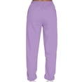 thumbnail image 5 of MAWCLOS Women Jogger Sets Long Sleeve Tracksuit Set Solid Color Two Piece Outfit Breathable Sports V Neck Sweatsuits Purple S, 5 of 5