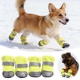 thumbnail image 1 of Breathable Reflective Protective Dog Shoes Boots For Small Medium Sized Outdoor Activities Hot Pavement Rain Walking 4PCS, 1 of 5