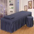 thumbnail image 3 of Couverture de Massage de Feuille de Valance de Table Cosmétique de Massage avec Trou Bleu Foncé-185x70cm, 3 of 7