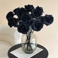 thumbnail image 1 of Fridja Clearance under 5$ Rose Gothic Dark Artificial Flower White Inner Ring Red Halloween Decoration Artificial Flower Silk Flower Artificial Flower, 1 of 5
