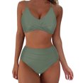 thumbnail image 2 of LSLJS Mode Bikini Sans Manches pour Femmes Ensemble Maillot de Bain Rehausseur Rembourré Maillot de Bain de Plage, Maillots de Bain Bikini pour Femmes, 2 of 6