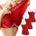 thumbnail image 2 of Timegard Camisoles pour Femmes 3 Pcs avec Soutien-Gorge Intégré Col Rond Bretelles Spaghetti Ajustées Douces Maillots de Corps Décontractés Hauts de Pyjama, 2 of 4