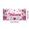 thumbnail image 3 of Welcome Decorative Banner with Roses and Hearts for Parties Events Celebrations Wedding Backdrop Party Decoration and Indoor Photography Background, 3 of 4