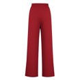 thumbnail image 3 of Pants for Women, Womens Fashionable Striped Printed Drawstring Wide Leg Pants, 3 of 4