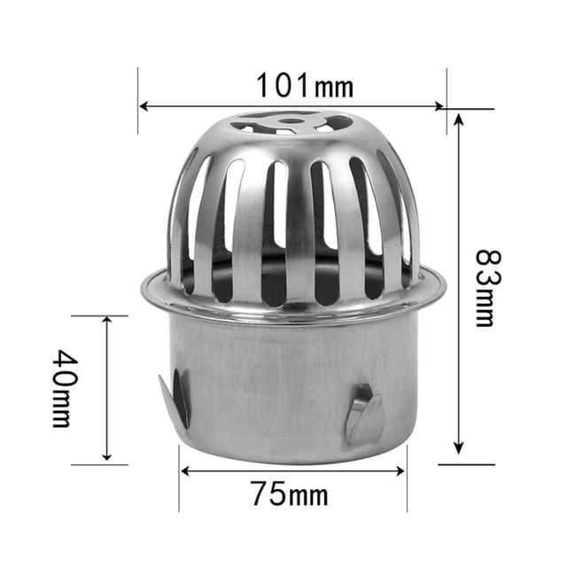 Bgsha Stainless Steel Balcony Roof Round Large Displacement Anti-blocking Floor Drain