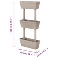 thumbnail image 4 of vidaXL Garden Planter 3 pcs 100 cm Taupe, 4 of 4