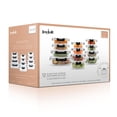 thumbnail image 3 of JoyFul by JoyJolt 24 Piece Glass Storage Containers with Leakproof Lids Set - Black, 3 of 9