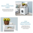 thumbnail image 4 of Cat Litter Box Enclosure, Decorative Nightstand Cat House Furniture Hidden End Table Indoor Pet Crate, Enclosed Kitty Litter Box Washroom, 4 of 7