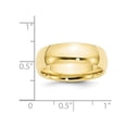 thumbnail image 3 of Mens 10K Yellow Gold 7mm Polished Wedding Band Ring, 3 of 5