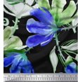 thumbnail image 1 of Soimoi Polyester Crepe Fabric Flower Watercolor Printed Craft Fabric by The Yard 42 Inch Wide, 1 of 3
