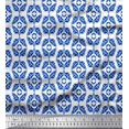 thumbnail image 1 of Soimoi Cotton Poplin Fabric Ogee Damask Print Sewing Fabric Yard 56 Inch Wide, 1 of 5