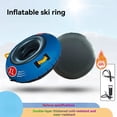 thumbnail image 3 of Foldable Portable Inflatable Snow Sled with Handles - 80x80CM Small Size Blue, Soft Oxford Cloth Base & Freeze-Resistant Thickened PVC Inner Tube, Quick Inflation/Deflation Air Valve for Toddlers &, 3 of 6