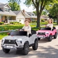 thumbnail image 3 of Costway Ride on Car for Kids, 24V 4WD Licensed LEXUS GX550 Electric Vehicle with Remote Gray, 3 of 10