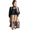 thumbnail image 5 of FOLUNSI Style-Savvy Mini Dress: Bishop Sleeves & Tiger Stripe Vibe, 5 of 5