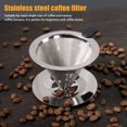 thumbnail image 4 of Filtre à Café pour Infusion Lente en Acier Inoxydable, Maille Fine, Double Couche, Goutte-à-Goutte Réutilisable Sans Papier, Infuseur à Cône, Passoire, Solution d'Infusion Écoresponsable, 4 of 7