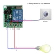 thumbnail image 4 of 12V DC Single-Channel Remote Control Switch Kit (Model: AK-RK01SY-12+AK-BF02*1) with 433MHz Superheterodyne Receiver, 100m Open Area Range, 19 Remote Capacity, and 1 Transmitter – Ideal for Access, 4 of 7