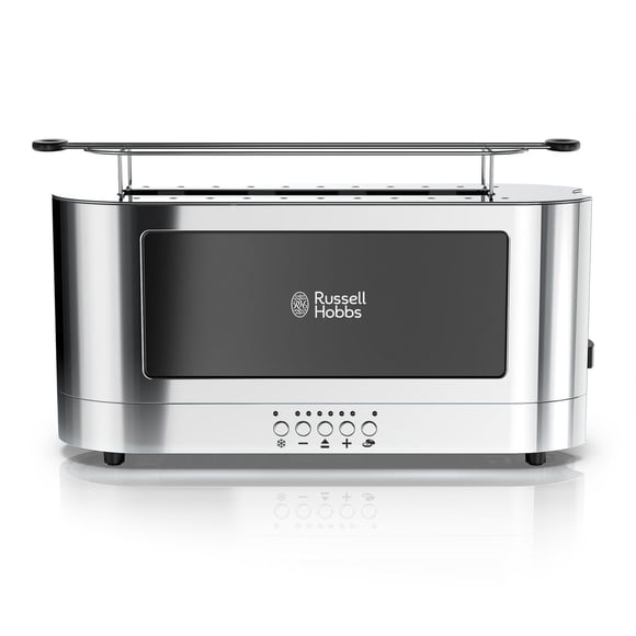 Russell Hobbs 2-Slice Glass Accent Long Toaster, in Chrome