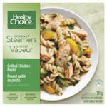 Healthy Choice Gourmet Steamers Grilled Chicken Pesto Frozen Dinner with Chicken Breast, Pasta, Zucchini and Pesto Sauce, No Artificial Flavours, No Preservatives, Frozen Meal, 301g