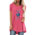 thumbnail image 1 of Pompotops Chemises Mode Décontractée pour Femmes Manches Courtes Tee-Shirt Ample Tunique Blouse, 1 of 4