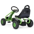 thumbnail image 4 of Patiojoy 4-Wheel Kids Pedal Powered Ride on Go Kart W/ Adjustable Seat & Handbrake Green, 4 of 6