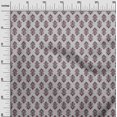 thumbnail image 2 of oneOone Georgette Viscose Light Gray Fabric Leaves & Floral Block Sewing Craft Projects Fabric Prints By Yard 42 Inch Wide, 2 of 4