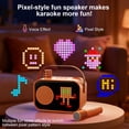 thumbnail image 2 of JYX Karaoke Machine, Home Karaoke System with 15 Animated Dispaly Modes, Mini Portable Speaker with 2 Microphones, Orange, 2 of 10