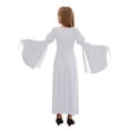 thumbnail image 2 of Doomiva Robe Renaissance Rétro à Manches Cloche pour Filles Enfants Costume Médiéval Halloween Cosplay Longue Robe Maxi Blanche 6, 2 of 7