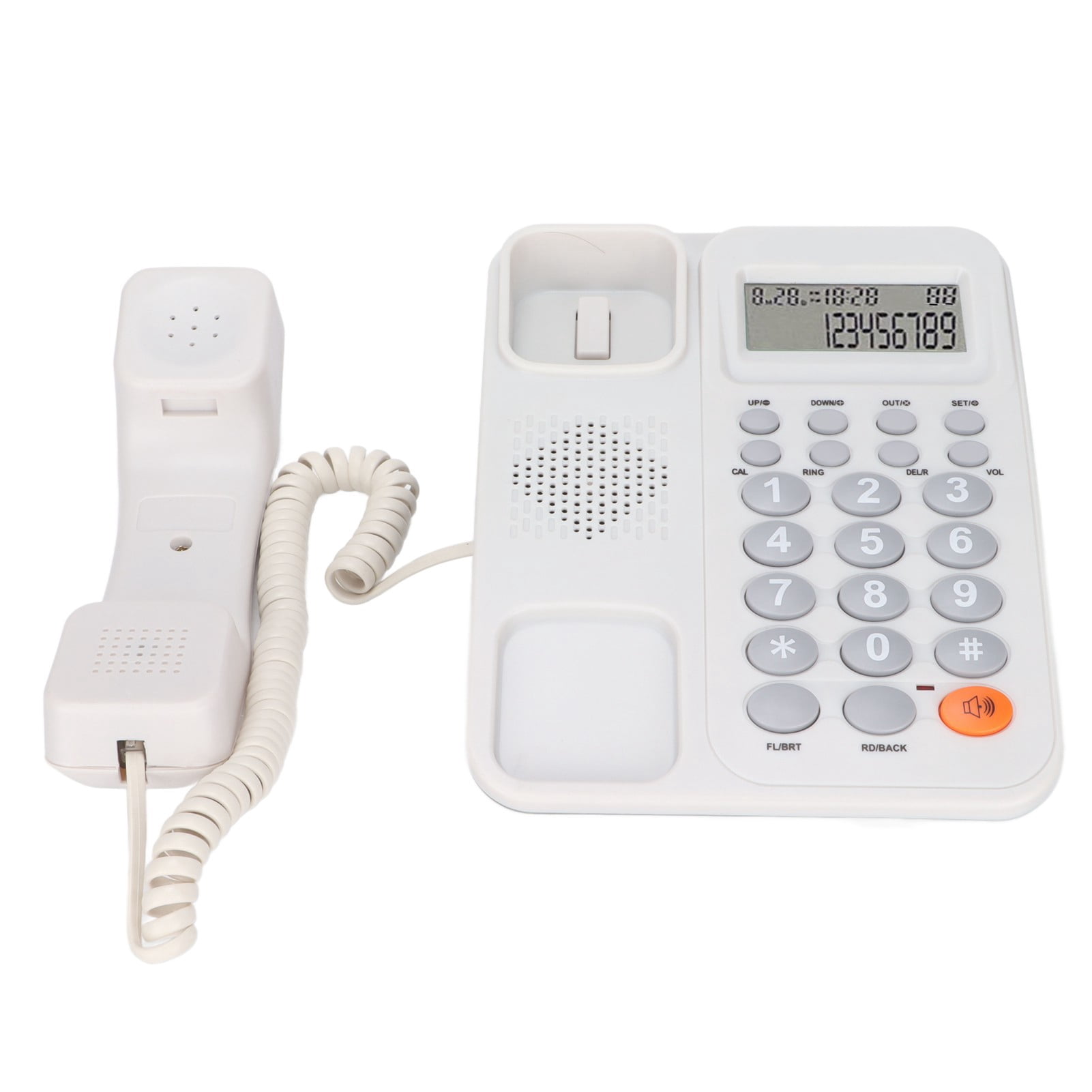 Spptty Téléphone Fixe, Volume Réglable Identification de l'Appelant Téléphone Filaire de Bureau pour Bureau pour Hôtel