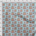 thumbnail image 4 of oneOone Viscose Jersey Light Blue Fabric Florals Sewing Craft Projects Fabric Prints By Yard 60 Inch Wide, 4 of 4