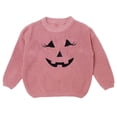 thumbnail image 1 of Aocisk Hand Embroidered Pure Knit Girls Sweater Delicate Floral Embroidery Design Soft Comfortable Baby Toddler Kids Top Pink 4-5 Years, 1 of 3